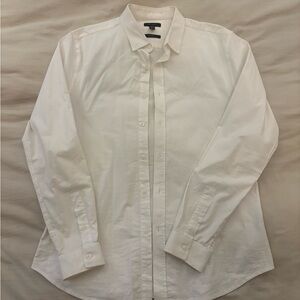 New Look Men White Button Down Shirt Muscle Fit Size L